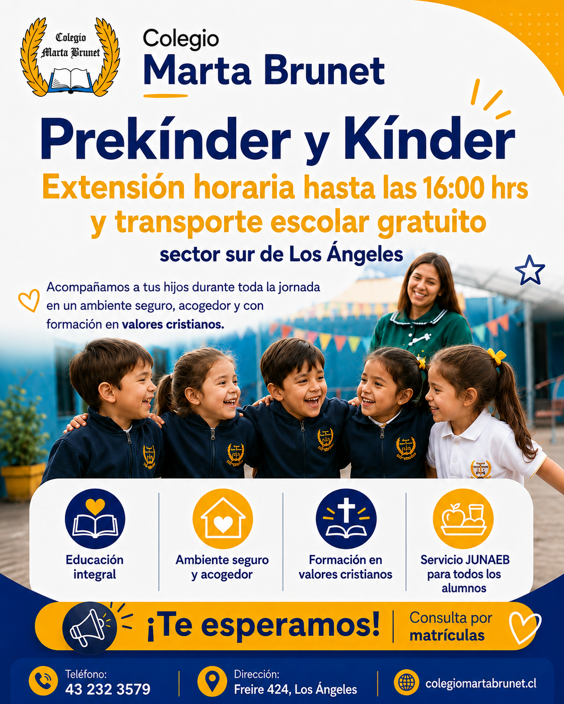 Admisión Prekínder y Kínder Colegio Marta Brunet