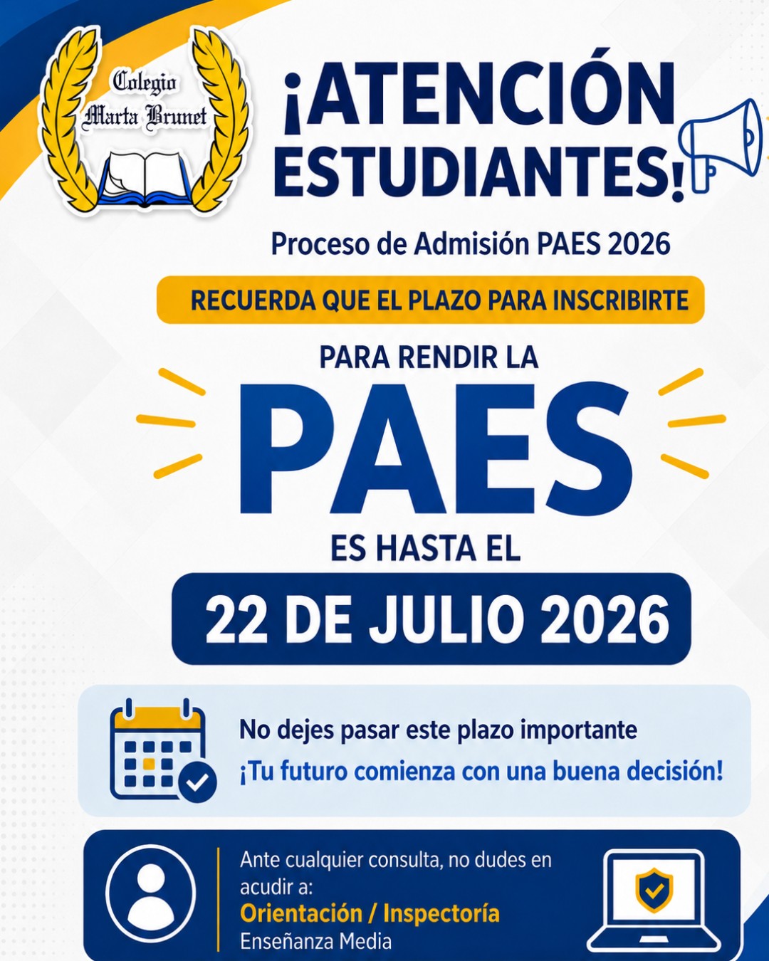 📢 ¡Atención, estudiantes de Enseñanza Media!